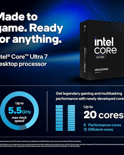 Intel Core Ultra 7 Processor 265K LGA 1700 (30M Cache- up to 5.50 GHz)