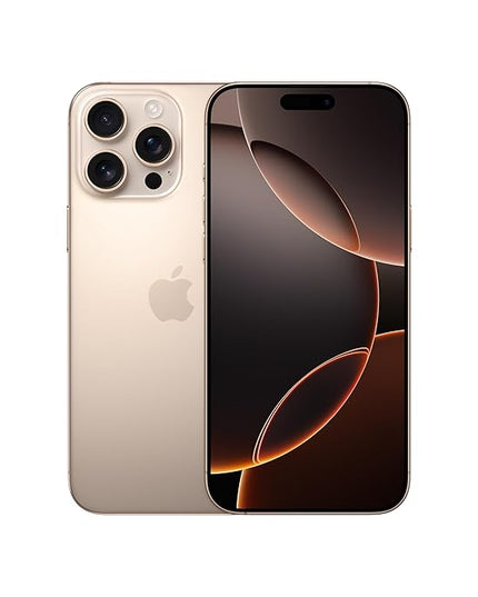 Phone 16 Pro Max 256 GB: 5G Mobile Phone with Camera Control, 4K 120 fps Dolby Vision and a Huge Leap in Battery Life. Works with AirPods; Desert Titanium( PRE ORDER ONLY)