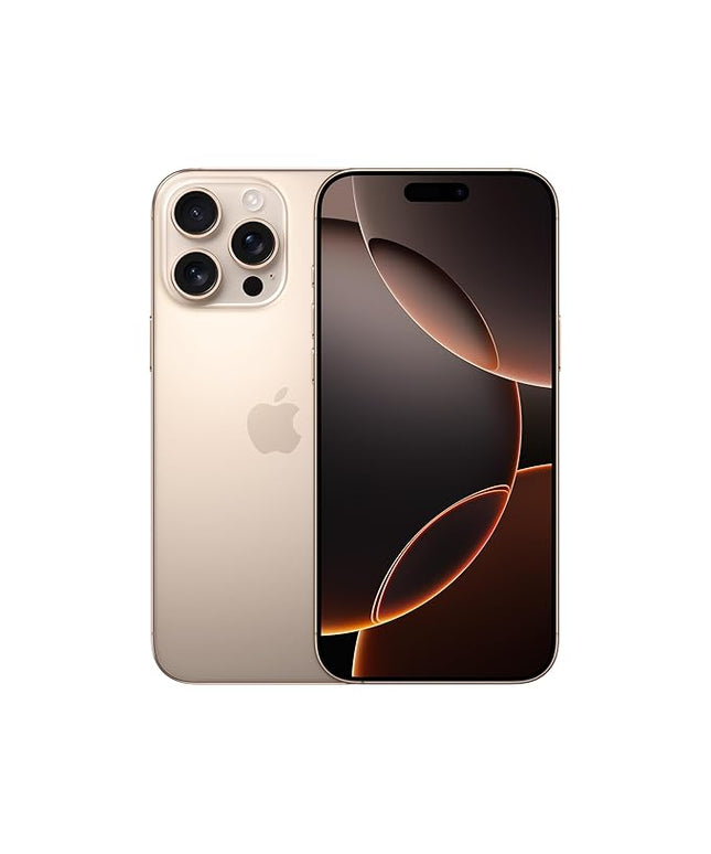 Phone 16 Pro Max 256 GB: 5G Mobile Phone with Camera Control, 4K 120 fps Dolby Vision and a Huge Leap in Battery Life. Works with AirPods; Desert Titanium( PRE ORDER ONLY)