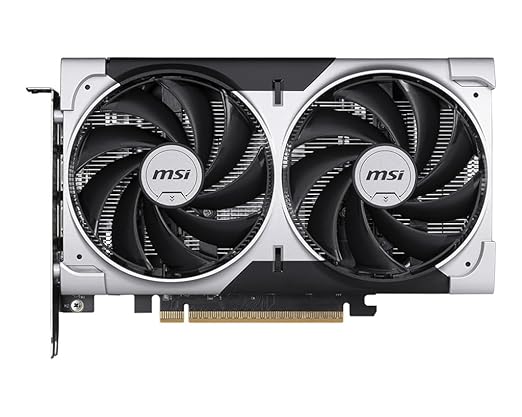MSI GeForce RTX 5050 8G Ventus 2X OC Graphic Card - NVIDIA GeForce RTX 5050 GPU, 8GB GDDR6 128-bit Memory, 20 Gbps, PCI Express Gen 5 x16 Interface, Upto 2602 MHz, TORX Fan 5.0
