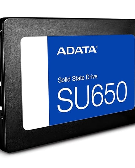 ADATA Ultimate SU650 256GB 2.5” SATA III 6Gb/s Internal SSD | Up to 520MB/s Read & 450MB/s Write | 3D NAND Flash | SLC Caching | Shock & Vibration Resistant | 3-Year Warranty