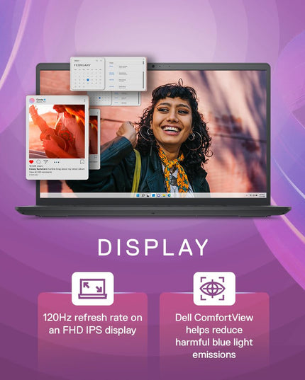 Dell DC 15250 Thin & Light Laptop, 13th Gen Intel Core i5-1334U Processor, 8GB, 512GB SSD, 15.6" (39.62cm) FHD Display, Standard Keyboard, Win 11+MSO'24 & 15 Month McAfee, Carbon Black, 1.62kg