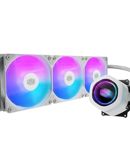 Cooler Master ML 360 Core Nex ARGB CPU Liquid Cooler White | Support Latest LGA1851, LGA1700, AM5, AM4 Socket | Dual Chamber Pump | 360mm AIO | High Perfomance Fans | Infinity Mirror Design