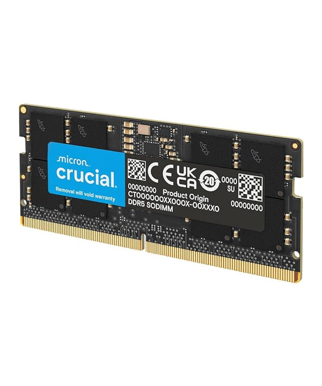 Crucial RAM 16GB DDR5 4800MHz CL40 Laptop Memory CT16G48C40S5 Black