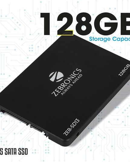 ZEBRONICS Smart 128 GB Desktop, Laptop, All in One PC's Black SATA Internal Solid State Drive (SSD) (ZEB-SD13)