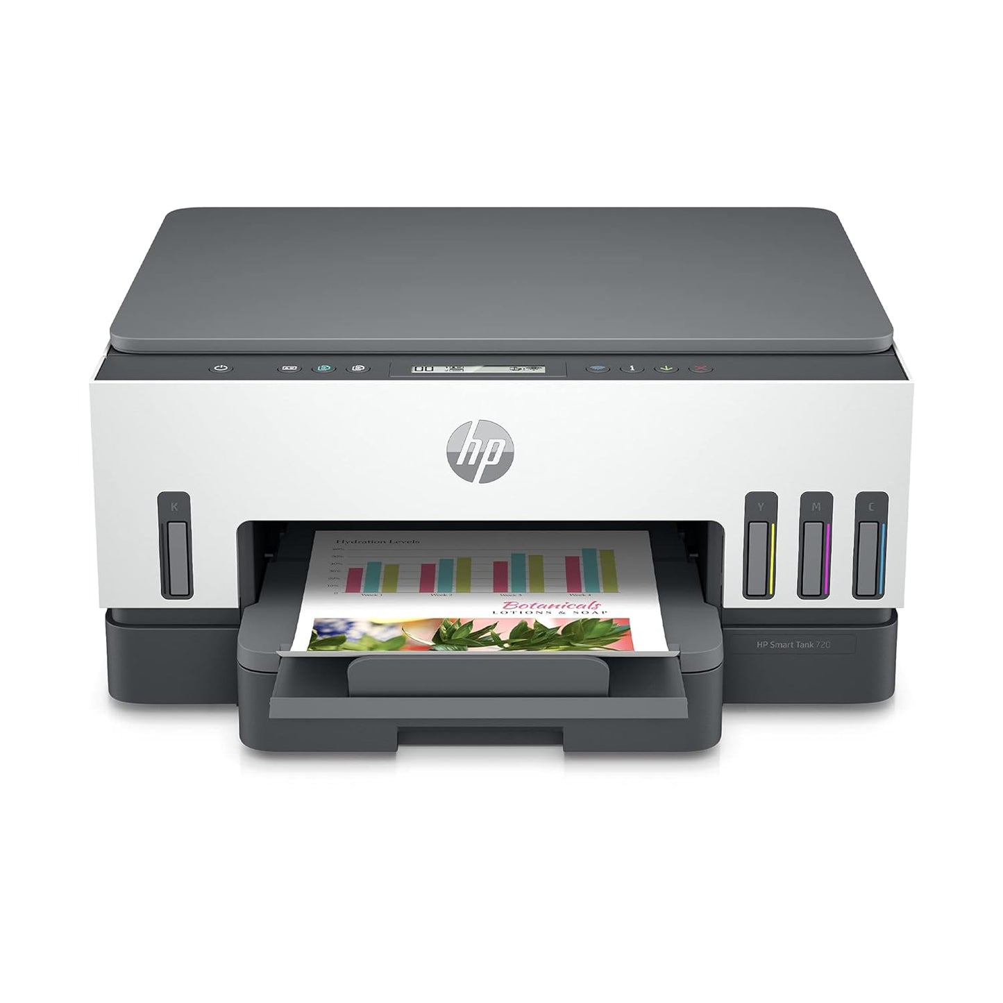 HP Smart Tank 720 All-in-One Auto Duplex WiFi Colour Printer, Print, Scan & Cope for Office,White