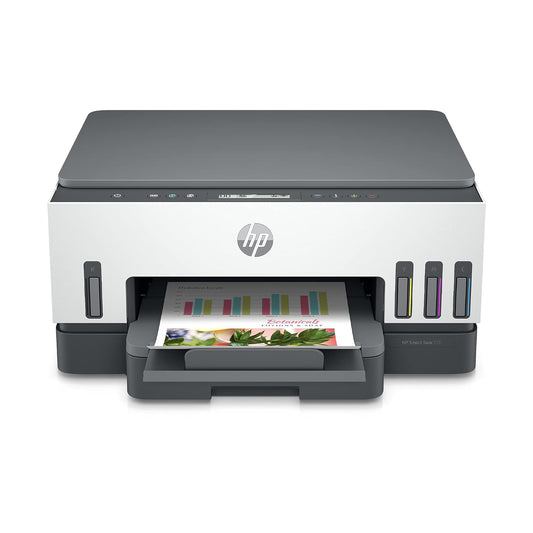 HP Smart Tank 720 All-in-One Auto Duplex WiFi Colour Printer, Print, Scan & Cope for Office,White