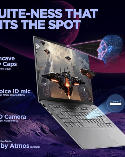 Lenovo Yoga Slim 7 Intel Core Ultra 7 155H 14"(35.5cm) WUXGA-OLED 400Nits Laptop (32GB RAM/1TB SSD/AI PC/2Wx4 Speakers/Windows 11/Office Home 2024/1Yr ADP Free/Grey/1.39Kg), 83CV00D3IN