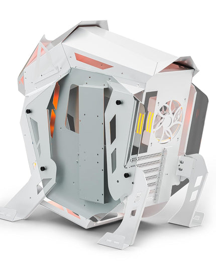 Ant Esports Cypher G5 Mid-Tower ATX Computer Case/Gaming Cabinet - White | Support, Micro-ATX, Mini-ITX | Pre-Installed 5 ARGB-PWM Remote Controlled Fans