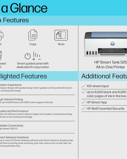 HP Smart Tank 525 All-in-one Colour Printer