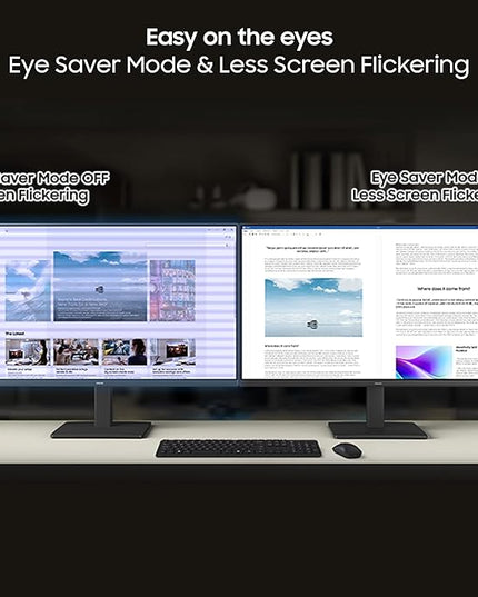 Samsung 24" (60.5 cm) 120hz Flat Monitor|IPS Panel|FHD 1080p (1920 x 1080)|120 Hz|5 ms|Dual HDMI Ports (2EA)|Super Slim Borderless Design|Game Mode|Eye Saver Mode|Wall Mountable|LS24F320GAWXXL|Black