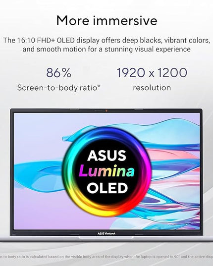 ASUS Vivobook 16,Smartchoice, 13th Gen, Intel Core i5-13420H,16GB RAM,512GB SSD,FHD, OLED,Win 11,M365 Basic (1Y),Backlit Keyboard,Office 2024,Silver,1.88 kg,X1605VA-SH1952WS, Thin & Light Laptop