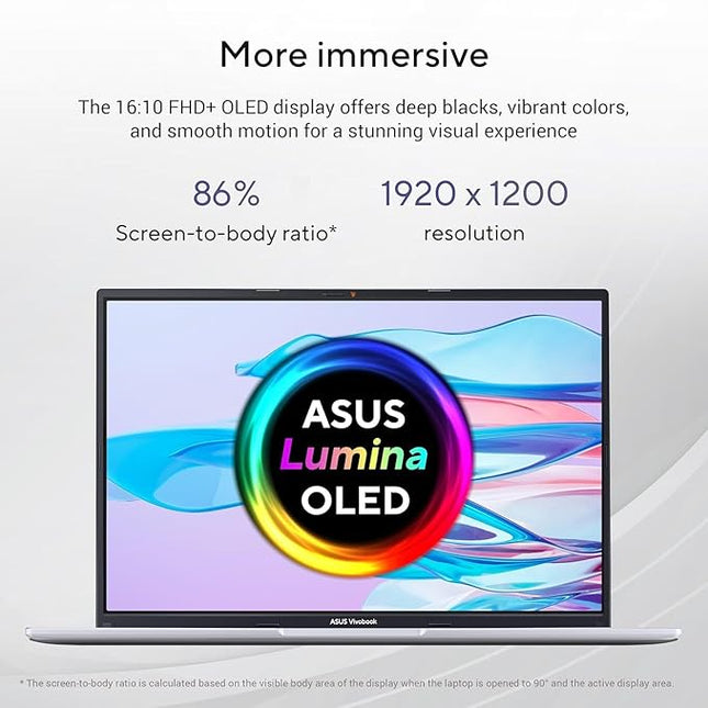ASUS Vivobook 16,Smartchoice, 13th Gen, Intel Core i5-13420H,16GB RAM,512GB SSD,FHD, OLED,Win 11,M365 Basic (1Y),Backlit Keyboard,Office 2024,Silver,1.88 kg,X1605VA-SH1952WS, Thin & Light Laptop