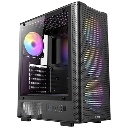 Antec VX310 ARGB ATX Mid Tower PC Case Black High Airflow Mesh 4 ARGB Fans