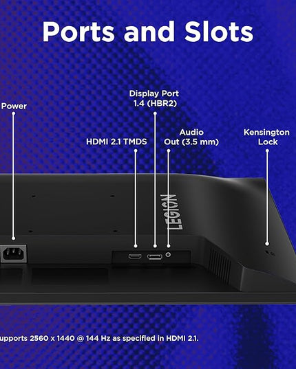Lenovo Legion R24e | 24" (60.9cm) FHD 180Hz Gaming Monitor | 0.5ms, AMD FreeSync, 99% sRGB, 1xHDMI 2.1 TMDS, 1xDP 1.4| Tilt, Swivel, Pivot, Height Adjust | Black | 67CCGAC4IN
