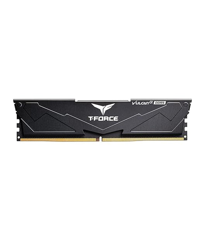 TeamGroup T-Force Vulcan 16GB 6000MHz (6000MT/s) CL38 Black DDR5 UDIMM Desktop Gaming Memory, Metal Heatsink, ECC, XMP 3.0/AMD Expo, Compatible with Intel/AMD CPU, High Performance, Low Latency RAM