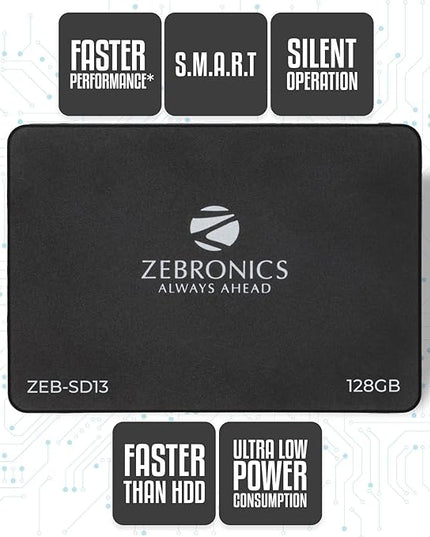 ZEBRONICS Smart 128 GB Desktop, Laptop, All in One PC's Black SATA Internal Solid State Drive (SSD) (ZEB-SD13)
