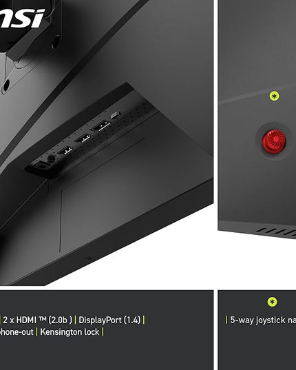 MSI MAG 275F 27 Inch FHD Gaming Monitor - 1920 x 1080 Rapid IPS Panel, 180 Hz / 0.5ms (GtG, Min.),115% sRGB Colour Gamut, Frameless Design, HDR Ready - DisplayPort 1.4, HDMI™