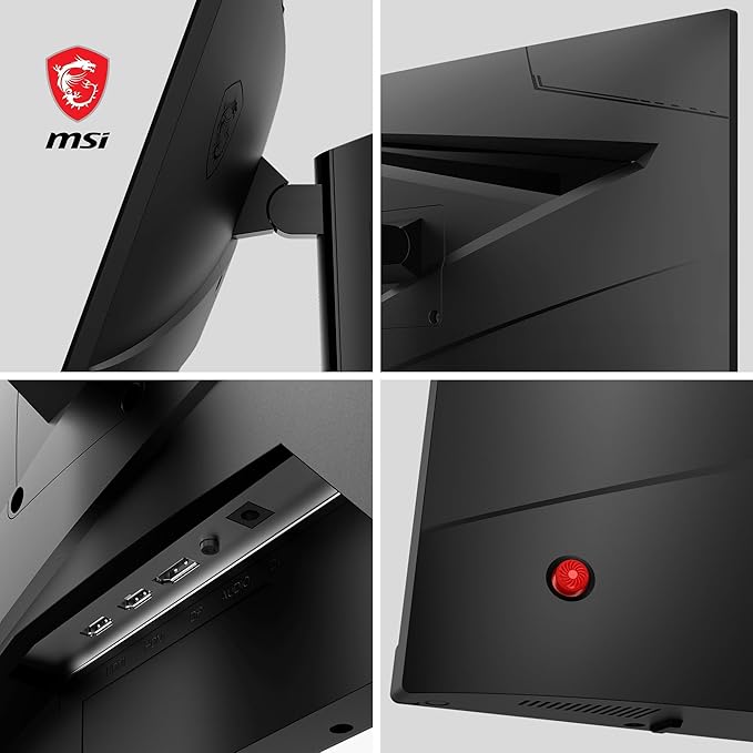 MSI G244F E2 24 Inch FHD Gaming Monitor - 1920 x 1080 Rapid IPS Panel, 180 Hz / 1ms, 118% sRGB Colour Gamut/Adaptive-Sync - DP 1.2a, HDMI 2.0b