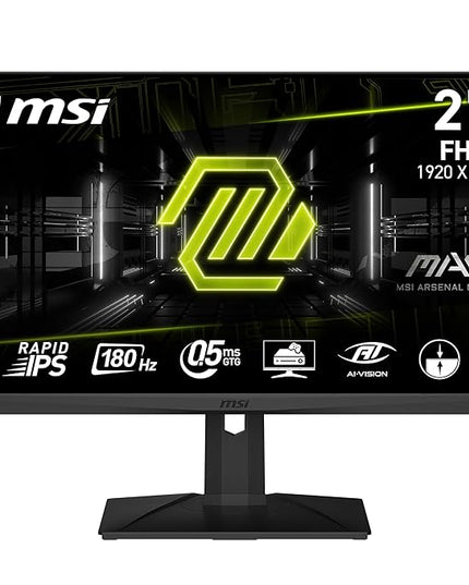 MSI MAG 275F 27 Inch FHD Gaming Monitor - 1920 x 1080 Rapid IPS Panel, 180 Hz / 0.5ms (GtG, Min.),115% sRGB Colour Gamut, Frameless Design, HDR Ready - DisplayPort 1.4, HDMI™