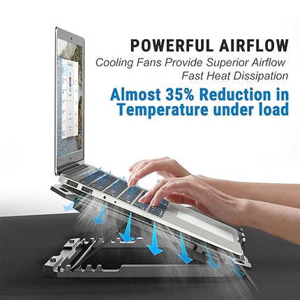 Ant Esports NC230 RGB Gaming Notebook Cooler, 10" - 17" + Gaming Laptop Cooling Pad for PC + USB Powered Fan + Very Stable and Silent + Compatible Mac and PS5/PS4