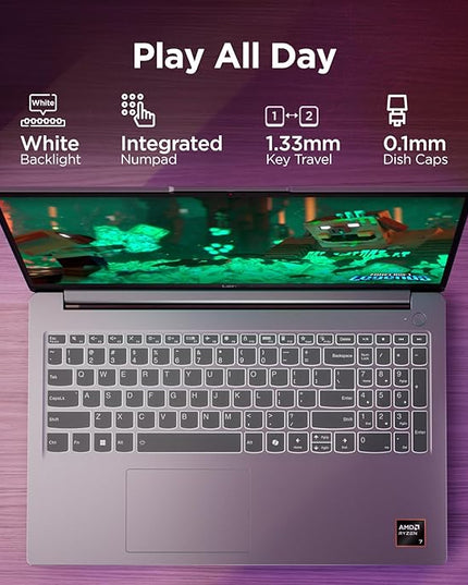 Lenovo LOQ Essential AMD Ryzen 7 170 | NVIDIA RTX 4050 6GB (16GB RAM/512GB SSD/144Hz Refresh Rate/15.6" (39.6cm)/Windows 11/Office Home 2024/3 Mon. Game Pass/Grey/1.8Kg), 83S000CPIN Gaming Laptop