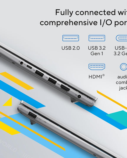 ASUS Vivobook 14 (2025), (i5-14th Gen) Intel Core 5 120U,Fingerprint Sensor,8GB RAM,512GB SSD,FHD, 14", (35.5 cm),Win11,M365 Basic(1Y) Office 24, Silver, 1.4 Kg, X1404VAP-EB1521WS, Thin & Light Laptop