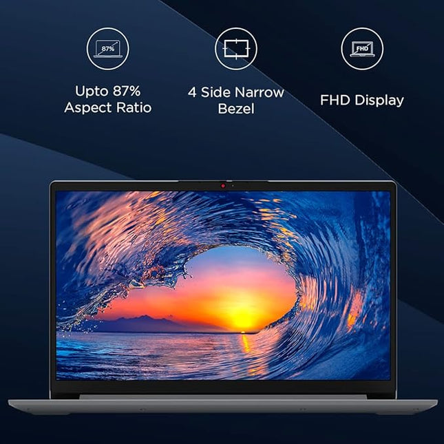 Lenovo IdeaPad Slim 1 AMD Ryzen 5 5500U 15.6" HD Thin and Light Laptop (8GB/512GB SSD/Windows 11 Home/Office Home 2024/1 Year ADP Free/Grey/1.6Kg), 82R4011MIN