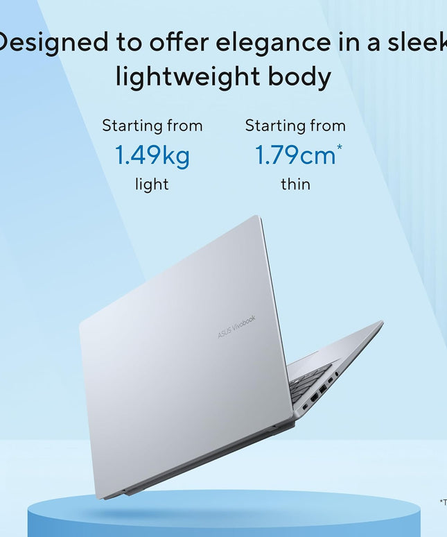 ASUS Vivobook 14,Smartchoice,AMD Ryzen AI 5 330,16GB RAM,512GB SSD, FHD+ 14", Win11,Office24,M365 Basic (1Yr)*, Cool Silver,1.46Kg,M1407KA-LY131WS, AMD Radeon iGPU, 50 Tops,Next-Gen AI Laptop,Copilot+