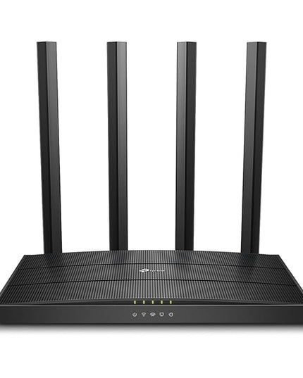 TP-Link Archer AC1200 Archer C6 Wi-Fi Speed Up to 867 Mbps/5 GHz + 400Mbps/2.4 GHz, 5 Gigabit Ports, 4 External Antennas, MU-MIMO, Dual Band, WiFi Coverage with Access Point Mode, Black