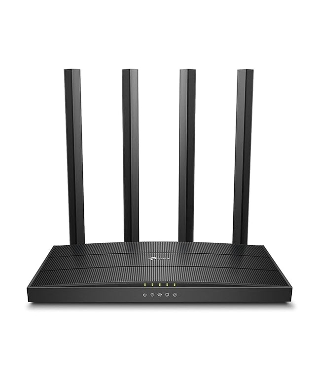 TP-Link Archer AC1200 Archer C6 Wi-Fi Speed Up to 867 Mbps/5 GHz + 400Mbps/2.4 GHz, 5 Gigabit Ports, 4 External Antennas, MU-MIMO, Dual Band, WiFi Coverage with Access Point Mode, Black