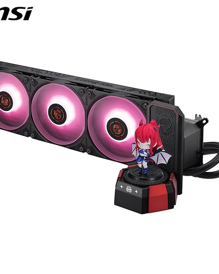 MSI CORELIQUID A17 MLG Edition AIO CPU Liquid Cooler - MLG Exclusive Figure, Figure Display Area, Full-Plane & Screwless Copper Base, Improved Water Channel Design, ARGB GEN2
