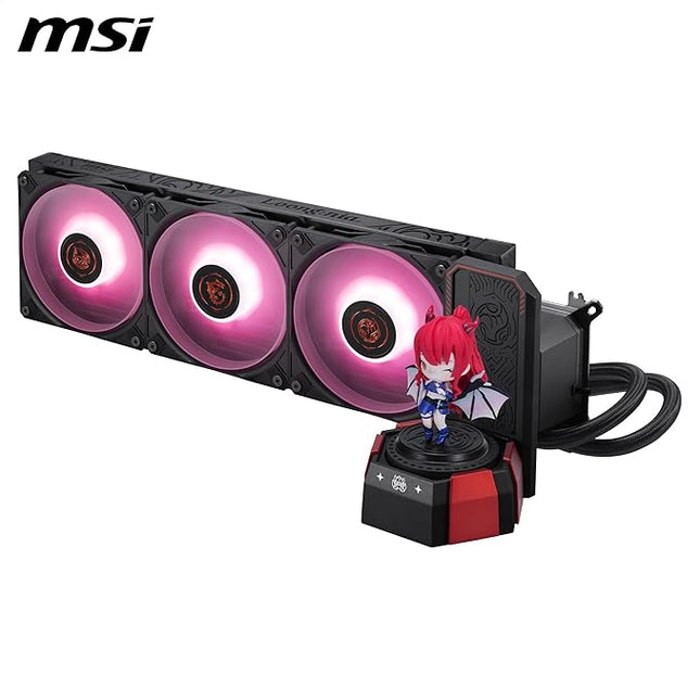 MSI CORELIQUID A17 MLG Edition AIO CPU Liquid Cooler - MLG Exclusive Figure, Figure Display Area, Full-Plane & Screwless Copper Base, Improved Water Channel Design, ARGB GEN2