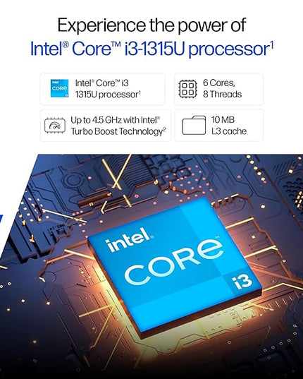 HP 15, 13th Gen Intel Core i3-1315U (8GB DDR4, 512GB SSD), FHD, Micro -Edge, Anti-Glare, 15.6''/39.6cm, Win11, M365* Office24, Silver, 1.59kg, fd0624tu, FHD Camera, UHD Graphics Laptop