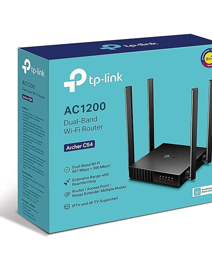 TP-Link Archer C54 AC1200 Dual Band Wi-Fi Router | 1200 Mbps Wireless WiFi Speed | Multi-Mode | 4 Antennas | Parental Controls | Guest Network 2.4 GHz
