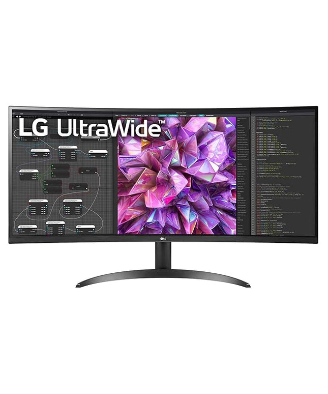 LG 34WQ60C Curved UltraWide Monitor, 34 inch (86.7 cm) IPS QHD, Multitasking with Ease, Color Calibrated - Display Port, HDMI x 2, Black Color