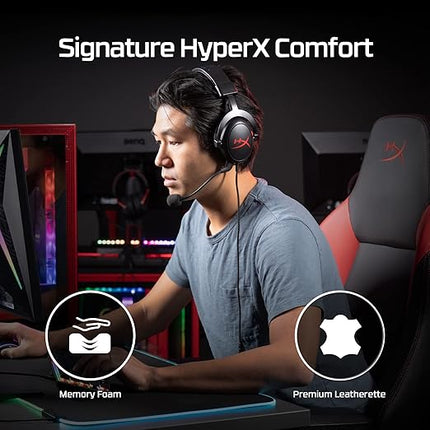 HyperX Cloud Core On-Ear Wired Gaming Headset with Mic for PC, DTS Headpone:X (Black)