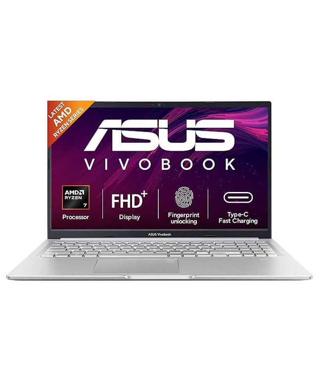 ASUS Vivobook 15 (2026),AMD Ryzen 7 170,Fingerprint Sensor,16GB RAM,512GB SSD,FHD, 15.6",(39.6 cm),Windows 11,M365 Basic(1 Year)* Office 2024, Cool Silver,1.70 kg, M1502NAQ-BQ121WS,Thin & Light Laptop