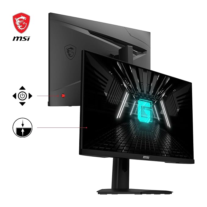 MSI G244F E2 24 Inch FHD Gaming Monitor - 1920 x 1080 Rapid IPS Panel, 180 Hz / 1ms, 118% sRGB Colour Gamut/Adaptive-Sync - DP 1.2a, HDMI 2.0b