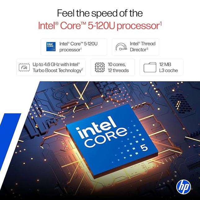 HP 15, Intel Core 5 120U (8GB DDR4, 512GB SSD) FHD, Anti-Glare, Micro-Edge, 15.6''/39.6cm, Win11, M365 Basic(1yr), Offic24, Silver,1.65kg, fd1444TU, FHD Camera w/Privacy Shutter, Backlit Laptop