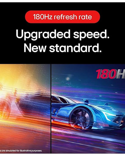 LG Ultragear 24GS65F IPS Full HD Gaming Monitor, 24 Inch, 1920 X 1080, 1ms, 180Hz, HDR 10, NVIDIA G-Sync Compatible, AMD FreeSync, Height/Pivot/Tilt Adjustable Stand, Borderless Design, DP, HDMI