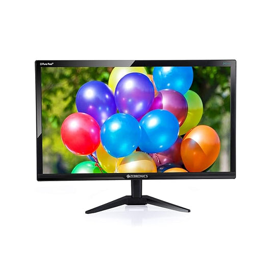 ZEBRONICS A22FHD LED (21.5") (54.61 cm) LED 1920x1080 Pixels FHD Resolution Monitor with HDMI + VGA Dual Input Wall Mount Facility, max 220 Nits Brightness, Black