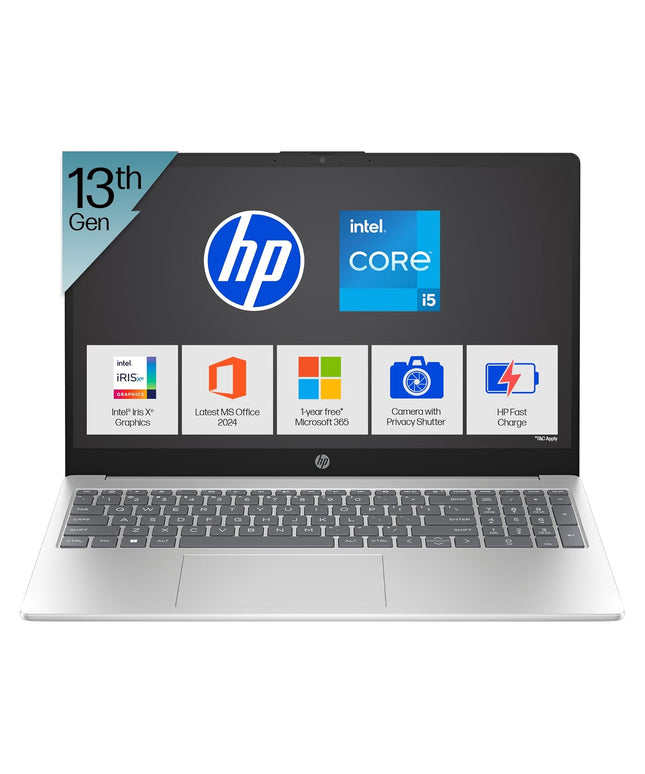Laptop HP 15-fd0467TU - i5-1334U | 16 GB Ram | 512 GB SSD |Win11+ MSO24 |Backlit KB | 15.6" FHD |Natural silver