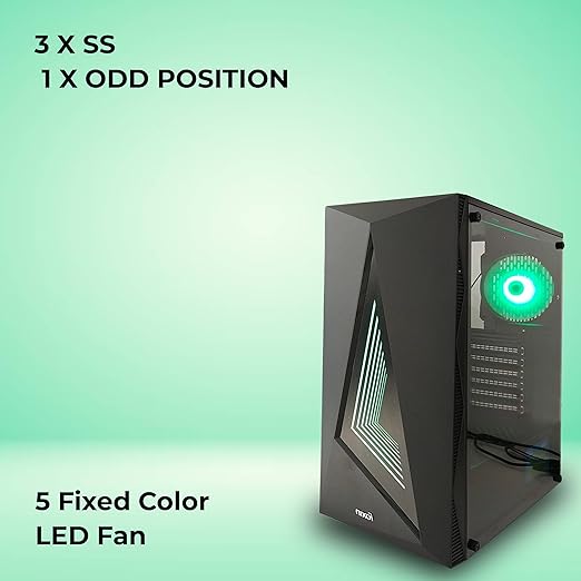 FOXIN PLUTONIOUM DESKTOP COMPUTER CASE G2 STRUCTURE STEEL BODY USB 3.0 HD AUDIO METALLIC BLACK