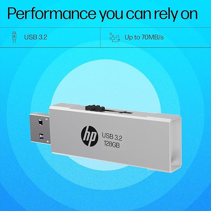 HP 718 128GB USB 3.2 Flash Drive BLACK PENDRIVE