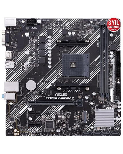 ASUS Prime A520M-K (AMD AM4 DDR4 Socket for AMD Ryzen 5000/5000 G/ 4000 G/ 3000) Micro ATX Motherboard with M.2 Support 1Gb Ethernet HDMI/D-Sub SATA 6Gbps and USB 3.2 Gen 1 Type-A