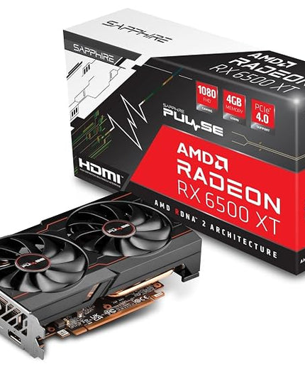 Sapphire Pulse AMD Radeon RX 6500 XT Gaming Graphics Card with 4 GB GDDR6, AMD RDNA 2, pci_e_x4