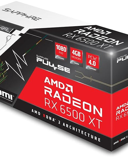 Sapphire Pulse AMD Radeon RX 6500 XT Gaming Graphics Card with 4 GB GDDR6, AMD RDNA 2, pci_e_x4