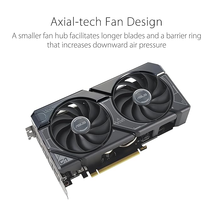 ASUS Dual Geforce RTX 4060 Oc Edition 8Gb Gddr6 (Pcie 4.0, 8Gb Gddr6, Dlss 3, Hdmi 2.1A, Displayport 1.4A, 2.5-Slot Design, Axial-Tech Fan Design, 0Db Technology) - Pci_E