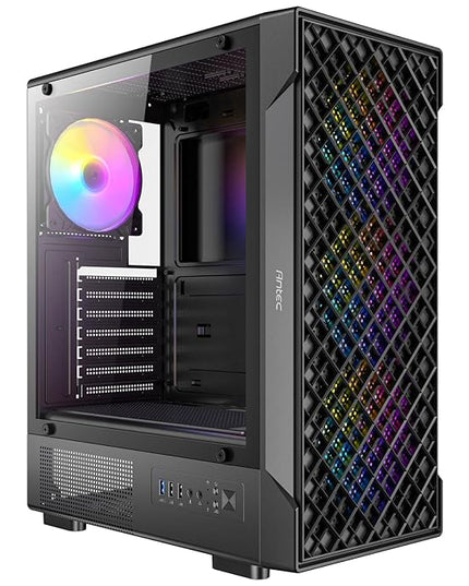 Antec VX320 ARGB ATX Mid Tower PC Case Black High Airflow Mesh 4 ARGB Fans
